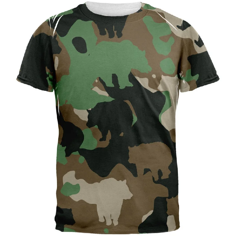 Cycling T-ShirtsBear Jungle Camo All Over Adult T-Shirt