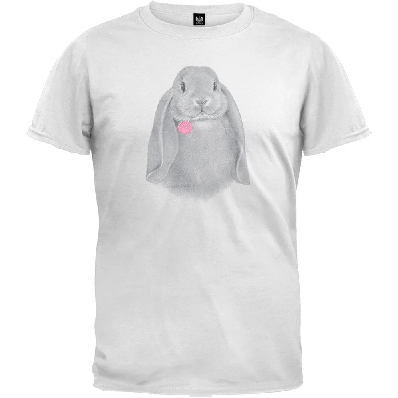 Hemp T-ShirtsLop Ear Bunny White T-Shirt