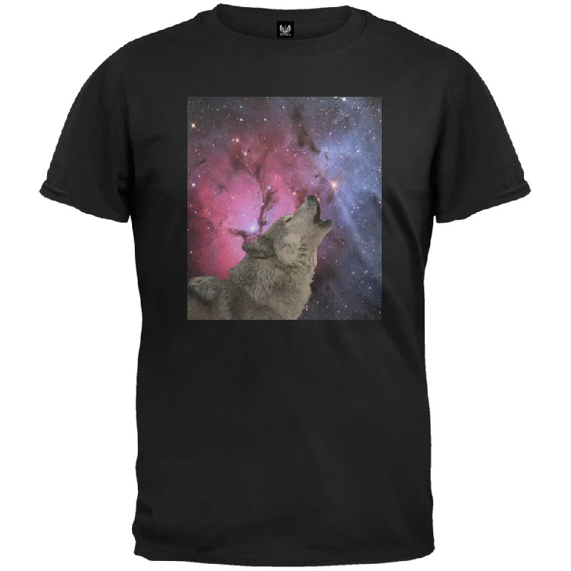 Thermal T-ShirtsSpace Wolf Men's Black T-Shirt