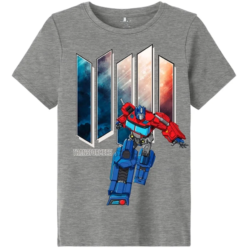 Cotton T-ShirtsName it Grey Melange Jim Transformers T-Shirt