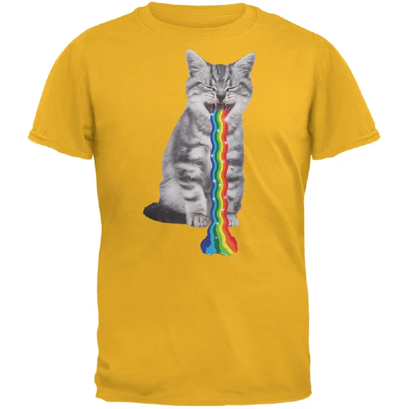 Reflective T-ShirtsRainbow Vomit Cat Adult T-Shirt