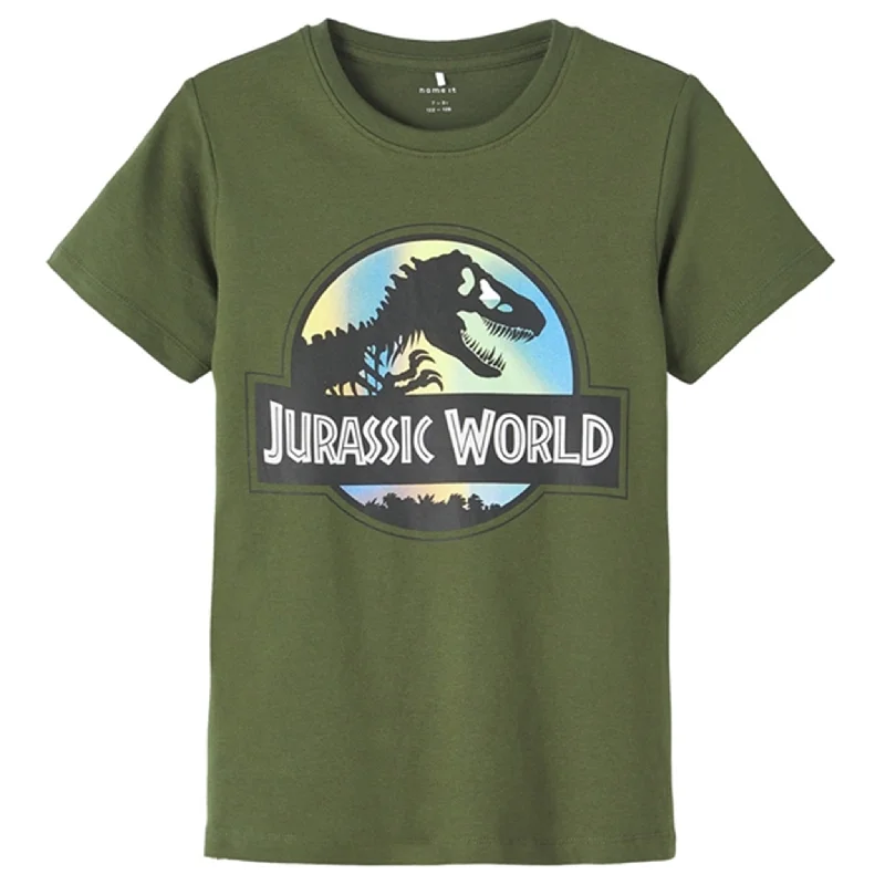 Distressed T-ShirtsName it Rifle Green Jens Jurassic T-Shirt