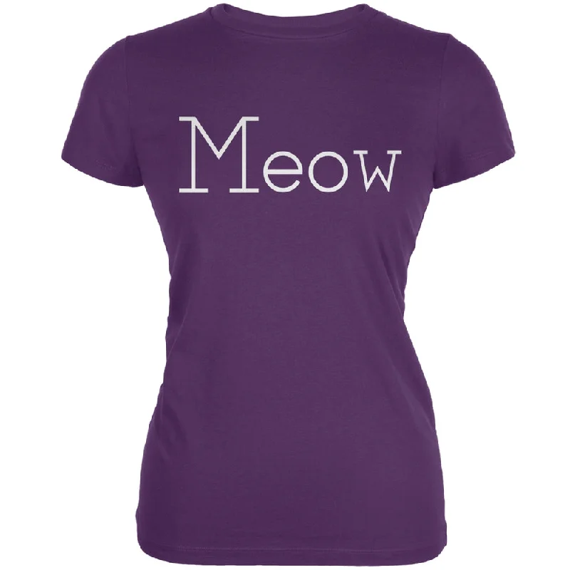 Artist T-ShirtsMeow Purple Juniors Soft T-Shirt