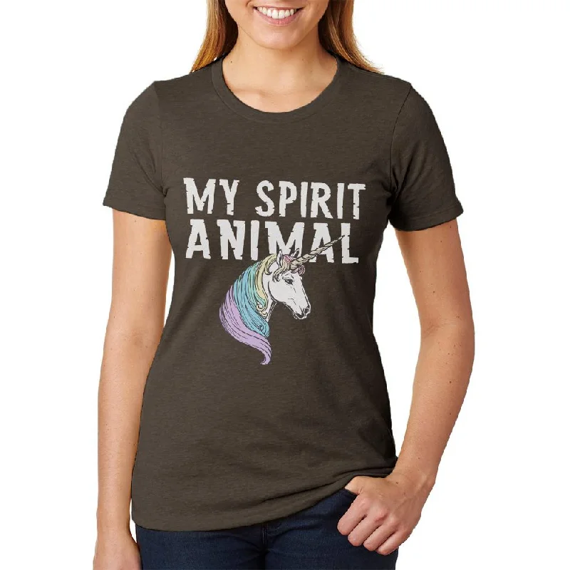 Cropped T-ShirtsMy Spirit Animal Unicorn Juniors Soft Heather T Shirt