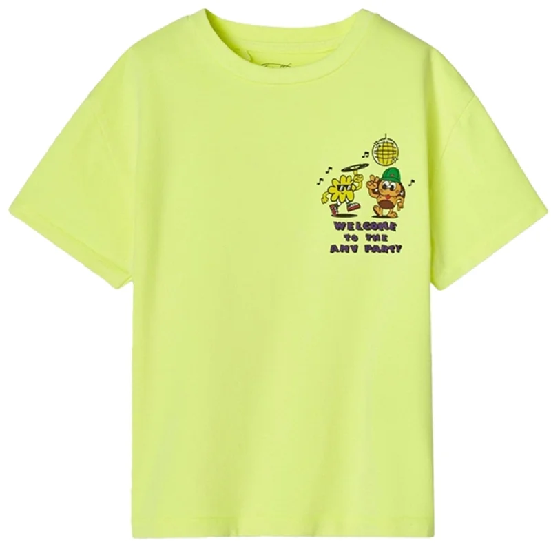 Hooded T-ShirtsAmerican Vintage T-Shirt Fizvalley Neon Yellow