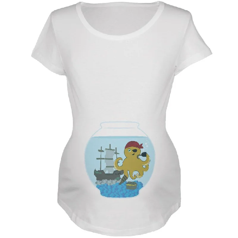 Limited Edition T-ShirtsFish Bowl Cute Pirate Octopus Maternity Soft T Shirt