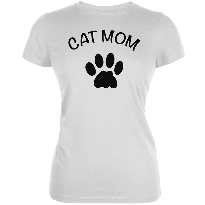 Embellished T-ShirtsMother's Day - Cat Mom White Juniors Soft T-Shirt