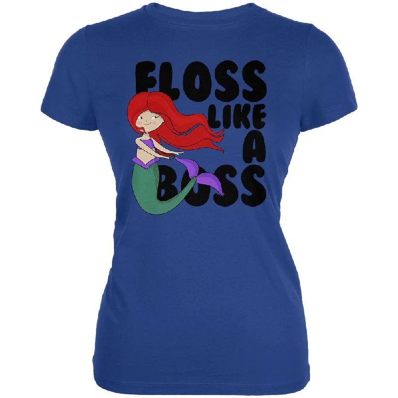 Colorblock T-ShirtsFloss Like A Boss Mermaid Juniors Soft T Shirt