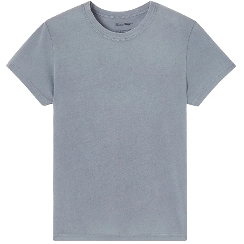 Ribbed Cuff T-ShirtsAmerican Vintage T-Shirt Devon Vintage Blue Grey