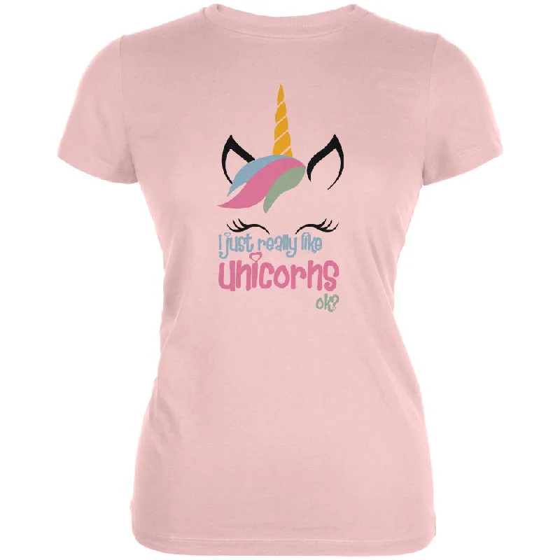 Vintage T-ShirtsI Just Really Like Unicorns ok? Juniors Soft T Shirt