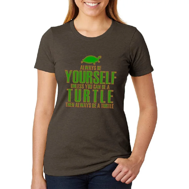 Graphic T-ShirtsAlways Be Yourself Turtle Juniors Soft Heather T Shirt