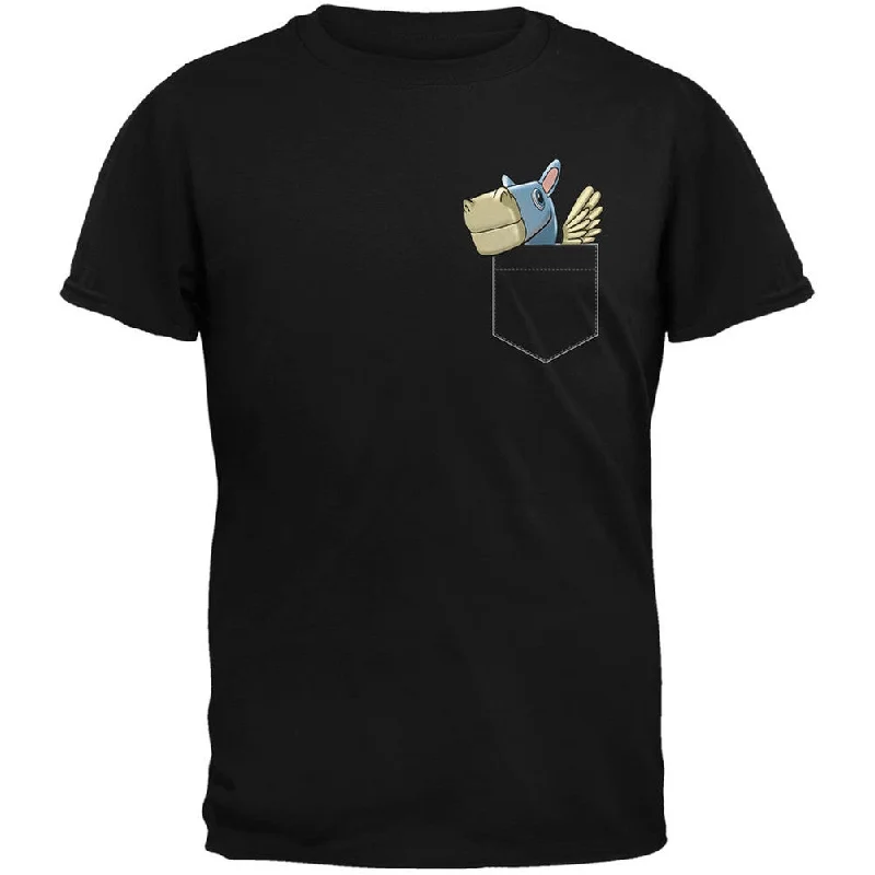 Performance T-ShirtsPocket Pet Pegasus Black Adult T-Shirt