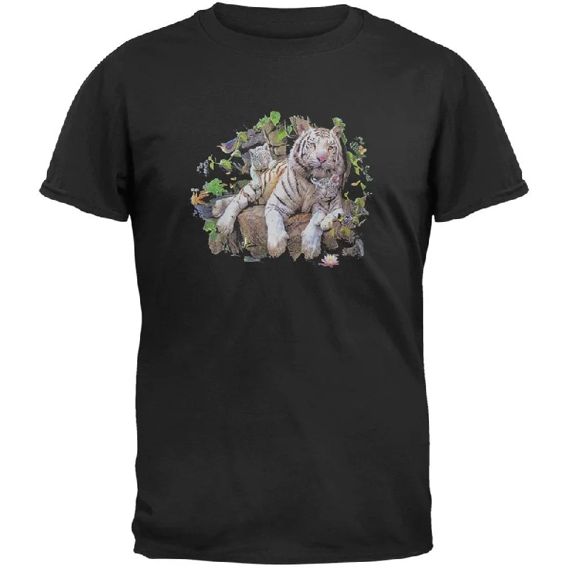 Skateboard T-ShirtsWhite Tiger Family T-Shirt