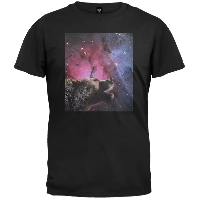 Mesh T-ShirtsSpace Bear Men's Black T-Shirt