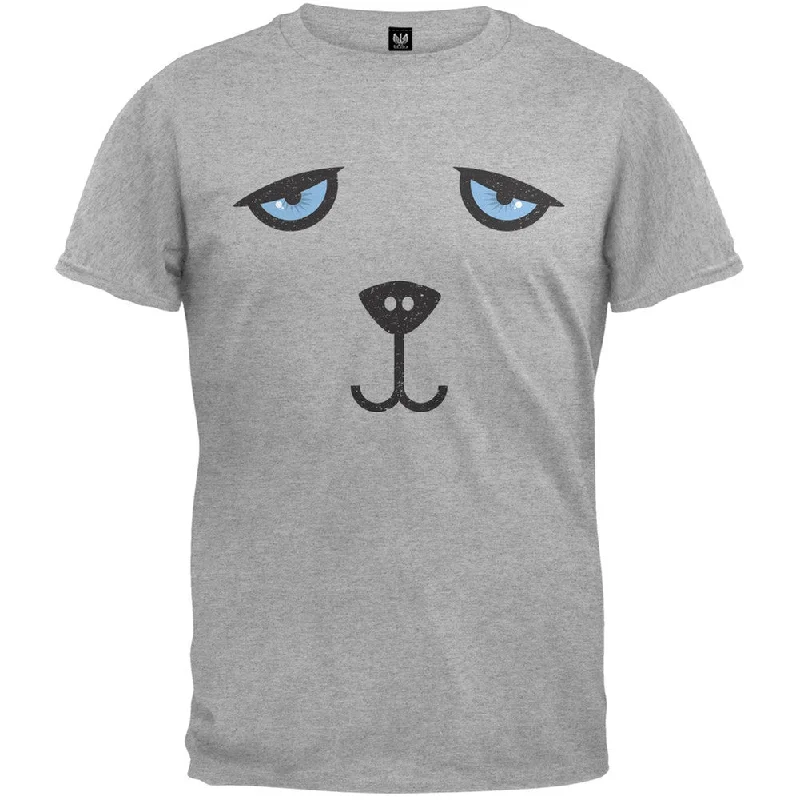 Velvet T-ShirtsDroopy Bear Eyes Grey T-Shirt