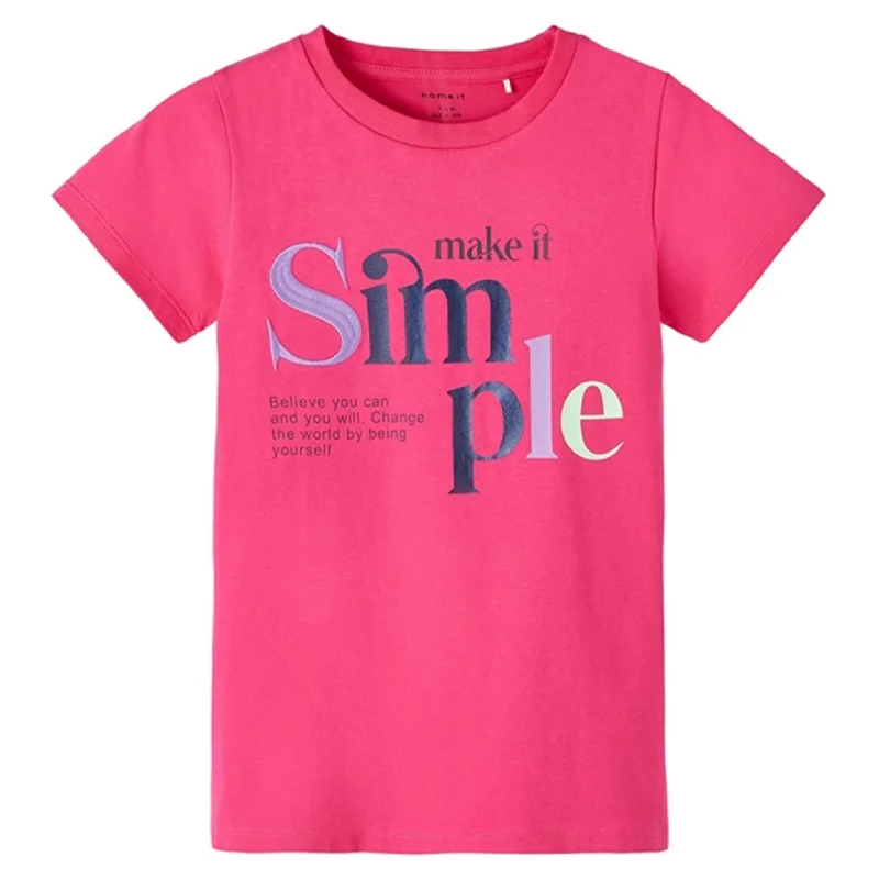 Sequined T-ShirtsName it Pink Yarrow Donja T-Shirt