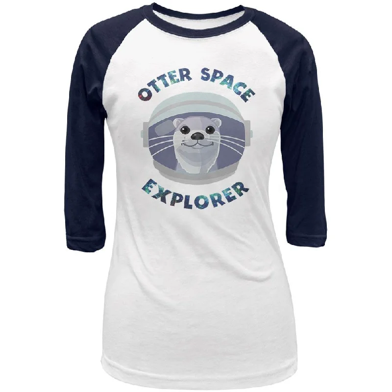 Sheer T-ShirtsOtter Outer Space Explorer Juniors 3/4 Raglan T Shirt