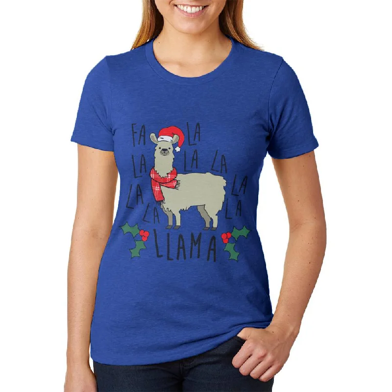 Longline T-ShirtsChristmas Fa La Llama Juniors Soft Heather T Shirt