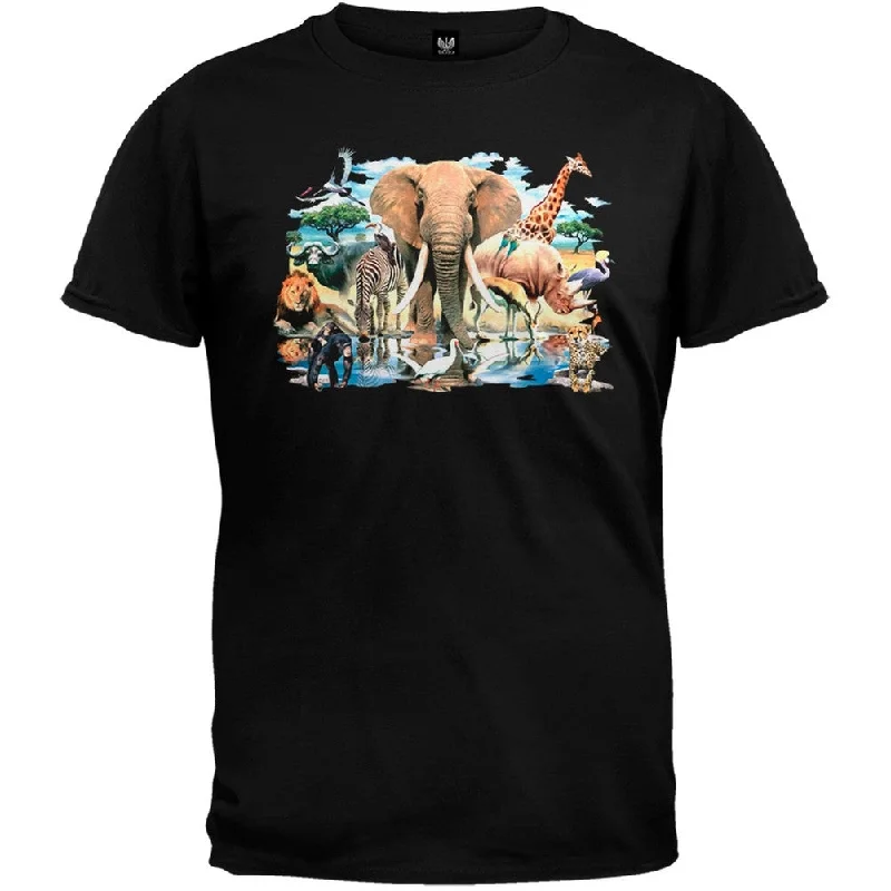 Studded T-Shirts3DT - African Oasis Black T-Shirt