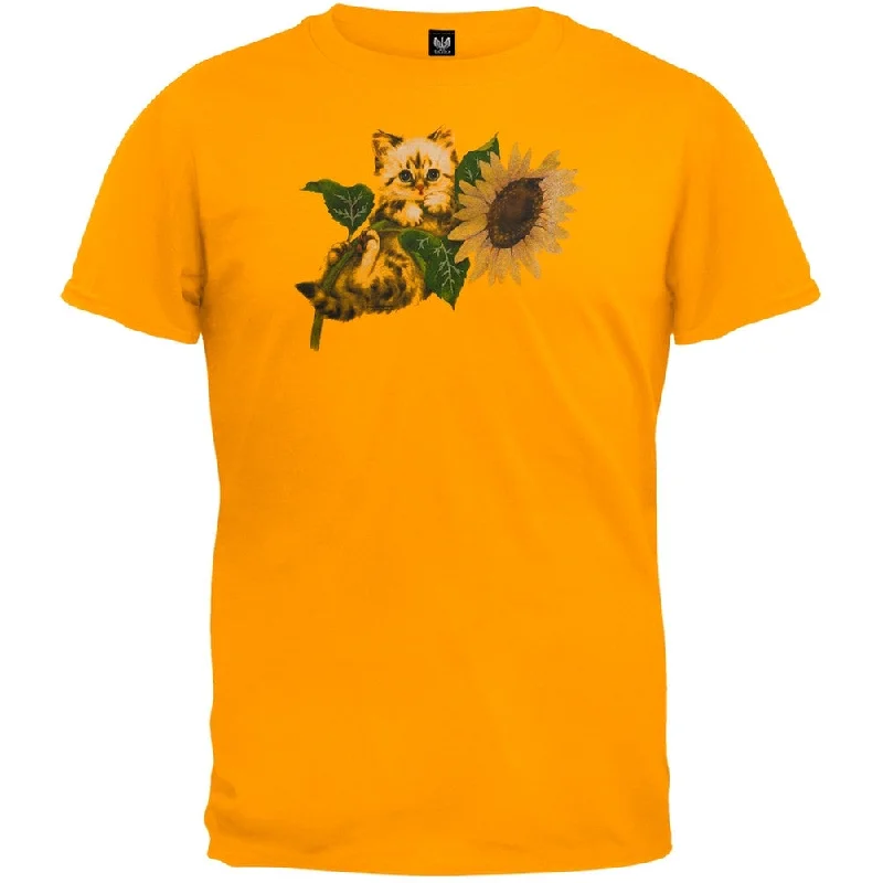 Blended Fabric T-ShirtsSunflower Girl Orange T-Shirt