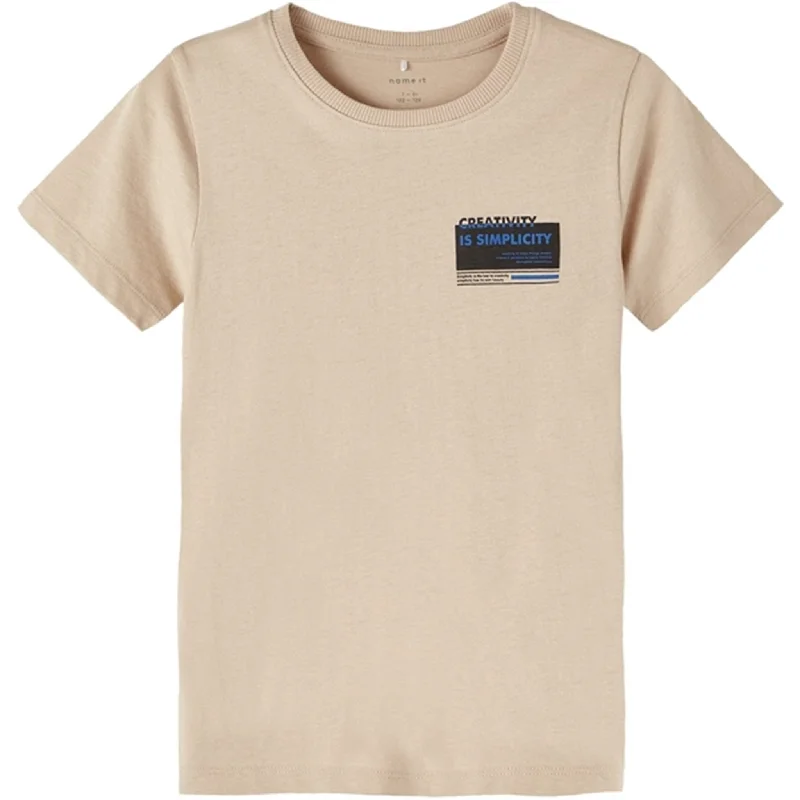 Ribbed Cuff T-ShirtsName it Oxford Tan Nefrede T-Shirt