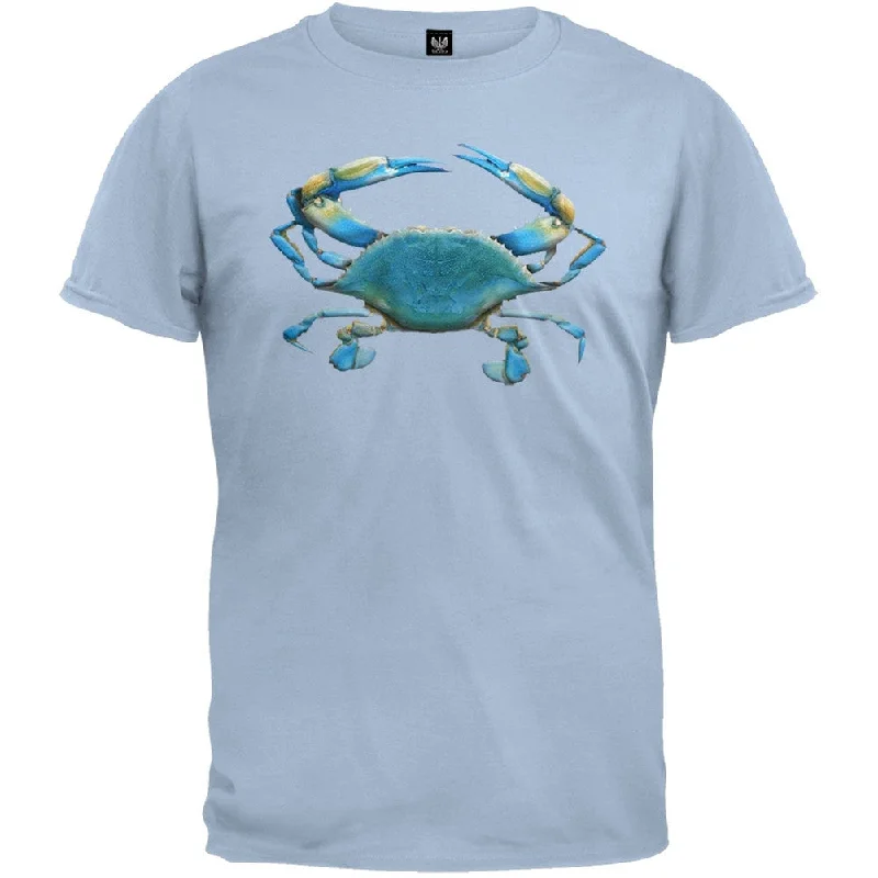 Button-Up T-Shirts3DT - Crab Light Blue T-Shirt