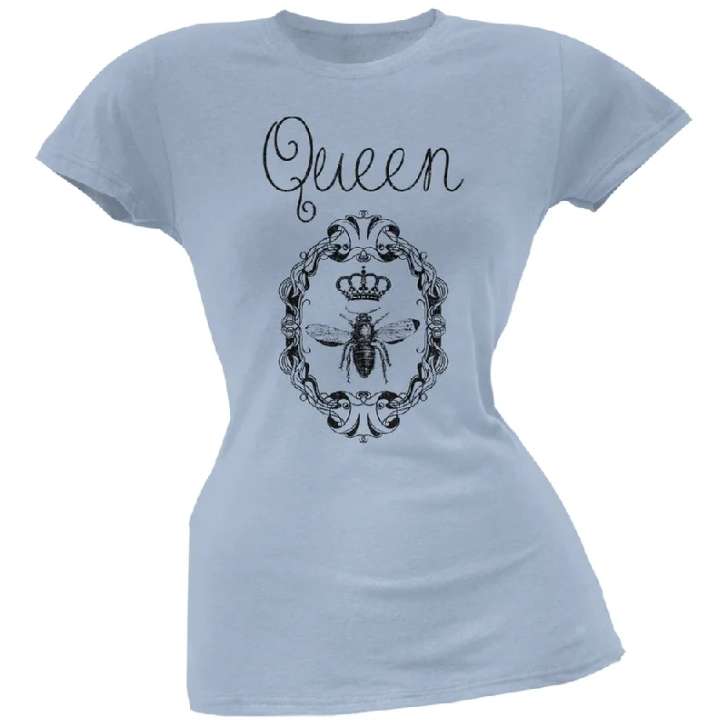 Logo T-ShirtsQueen Bee Light Blue Juniors Soft T-Shirt