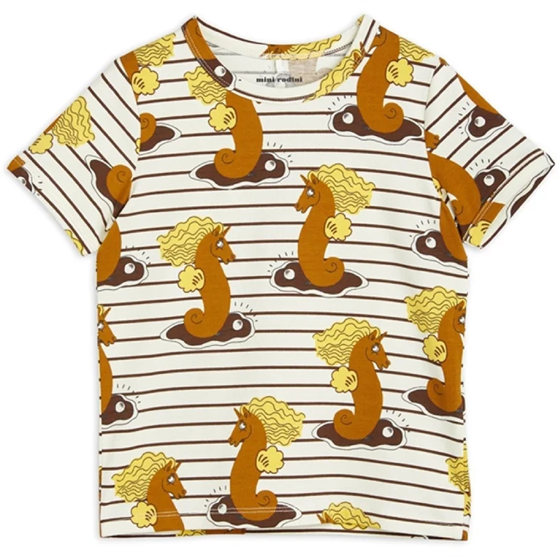 Hiking T-ShirtsMini Rodini Unicorn Seahorse AOP T-shirt Brown