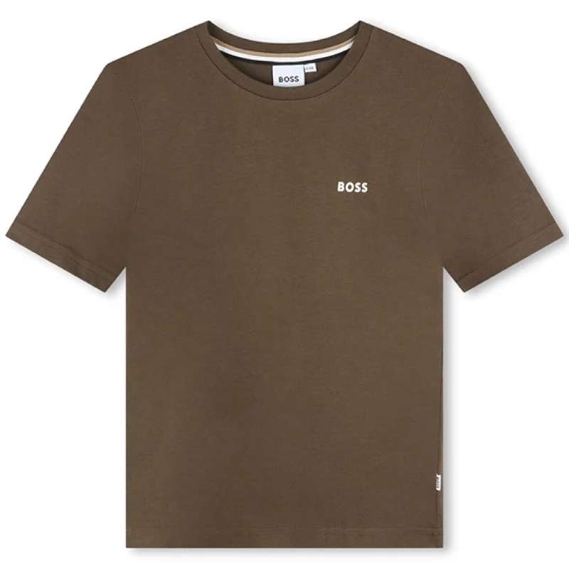 College T-ShirtsHugo Boss Brown T-shirt