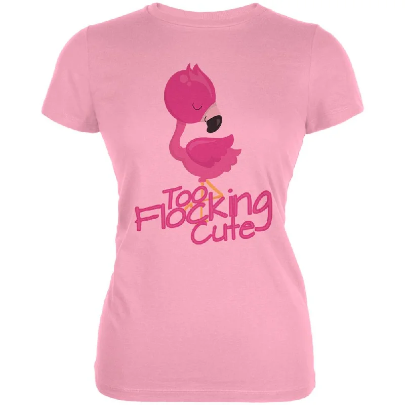 Hemp T-ShirtsFlamingo Too Flocking Cute Juniors Soft T Shirt