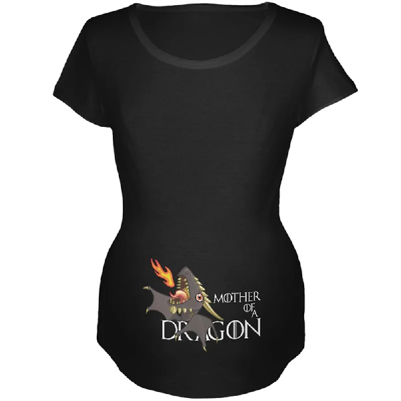 Logo T-ShirtsMother of a Dragon Cute Black Fire Maternity Soft T Shirt