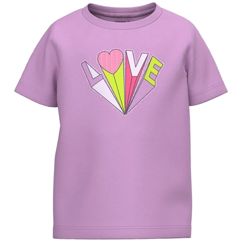 French Terry T-ShirtsName it Violet Tulle Kleo T-Shirt