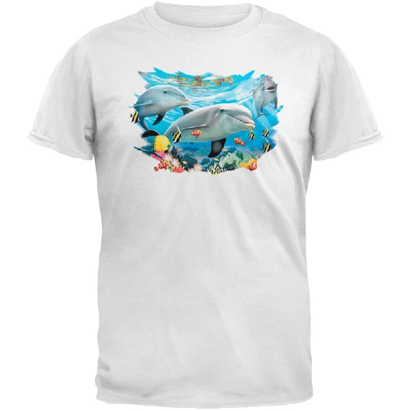 Hip-Hop T-ShirtsSolar Trans - Dolphin Friends White T-Shirt