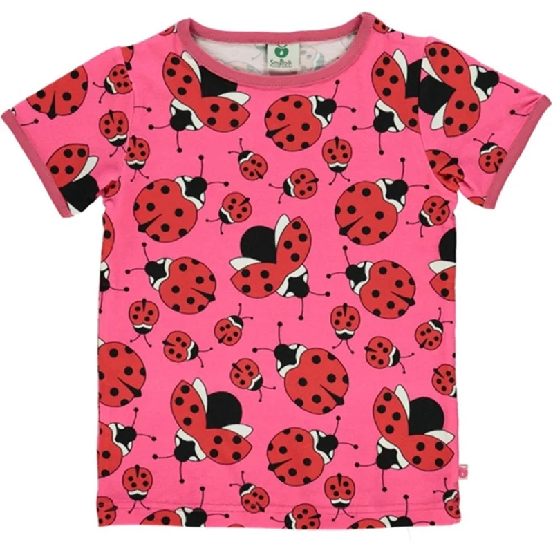 Reflective T-ShirtsSmåfolk Pink Ladybug T-shirt