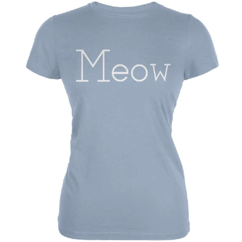 Collaborative T-ShirtsMeow Light Blue Juniors Soft T-Shirt