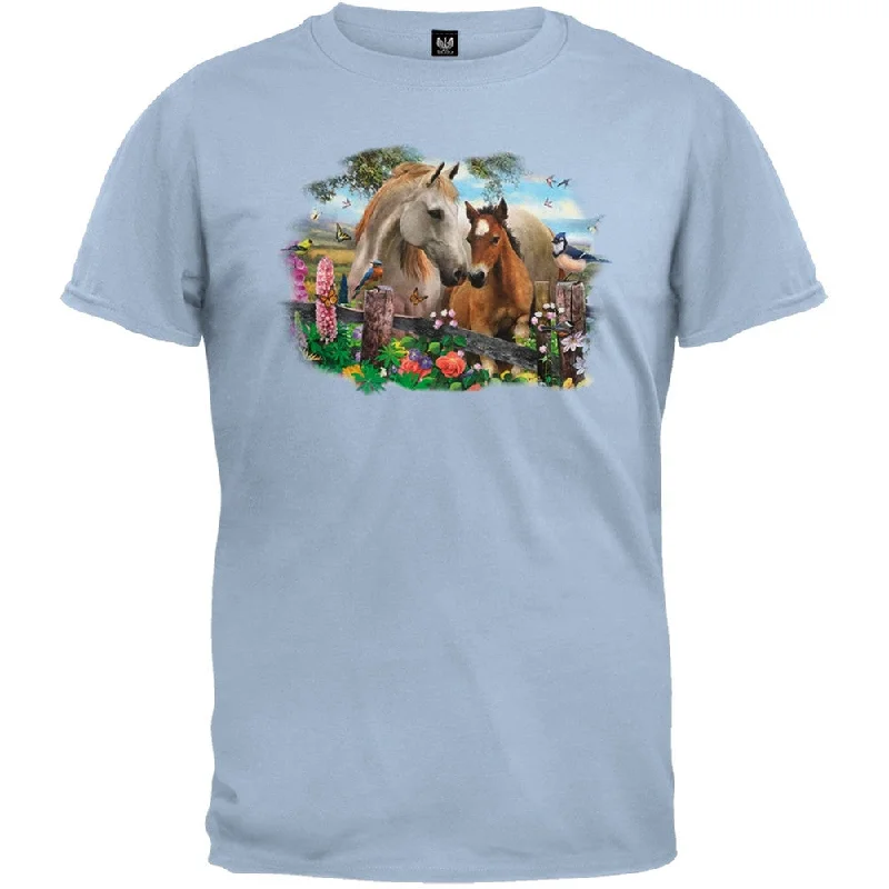 Streetwear T-ShirtsHollyhock Horses T-Shirt