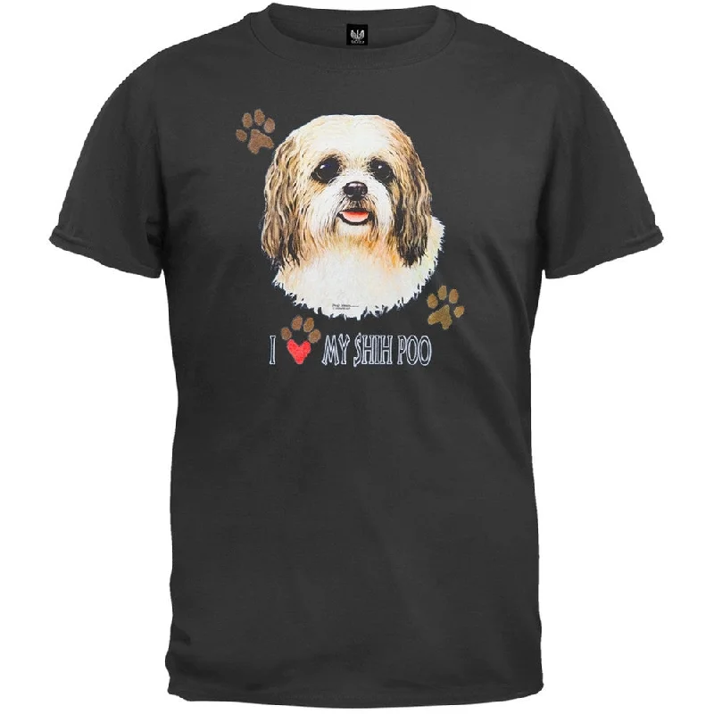 Sheer T-ShirtsI Paw My Shih Poo Black T-Shirt