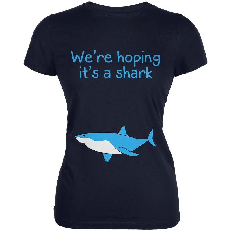 Asymmetrical T-ShirtsWe're Hoping It's A Shark Juniors Soft T Shirt