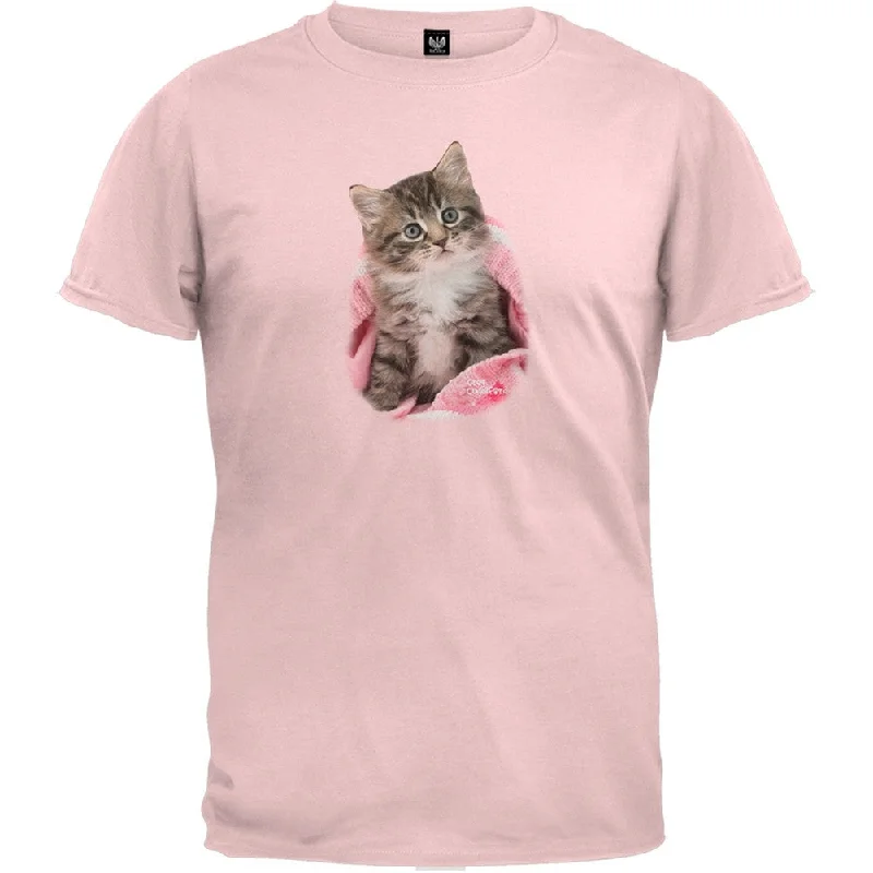 Logo T-ShirtsPink Blanket Kitten Light Pink T-Shirt