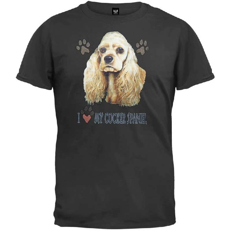 Off-Shoulder T-ShirtsI Paw My Cocker Spaniel T-Shirt