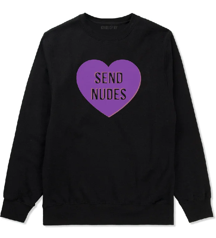 CrewneckenthusiastSend Nudes Heart Crewneck Sweatshirt