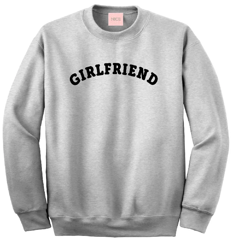 CrewnecklightweightVery Nice Girlfriend Gf Bff Boyfriend Crewneck Sweatshirt Grey