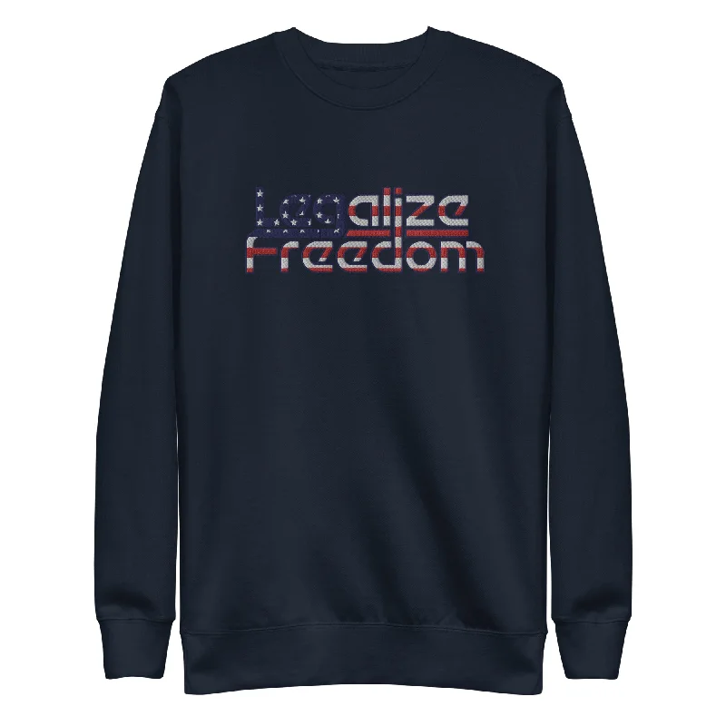 CrewneckmovementLegalize Freedom Embroidered Crewneck Sweatshirt