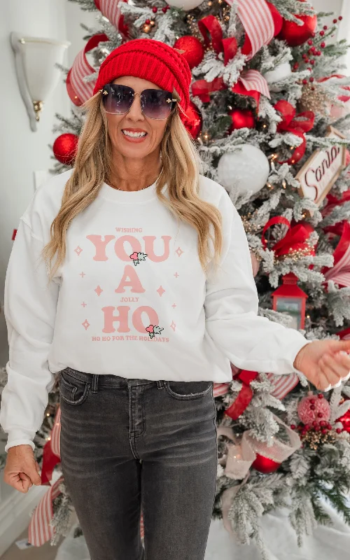 CrewneckstitchWishing You a Jolly Ho Crewneck Sweatshirt**