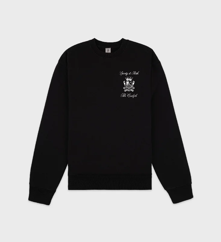 CrewneckuniqueThe Carlyle Crest Crewneck - Black/White