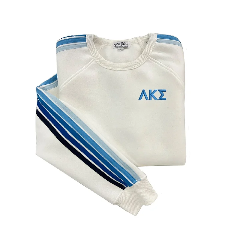 CrewneckdesignLambda Kappa Sigma 5 Stripe Crewneck Sweatshirt