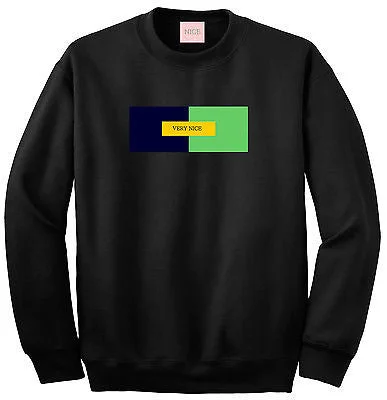 CrewneckdeviceVery Nice Color Block Logo Boyfriend Crewneck Sweatshirt