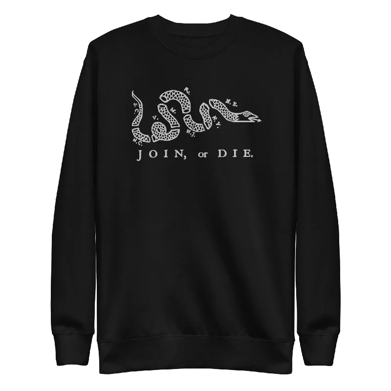 CrewneckhistoryJoin or Die Embroidered Crewneck Sweatshirt