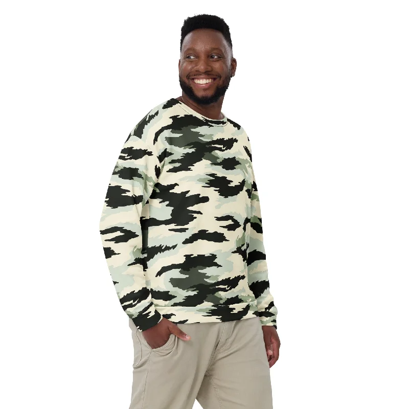 CrewneckiconAmerican Boreal Tiger Stripe Camouflage Crewneck Sweatshirt