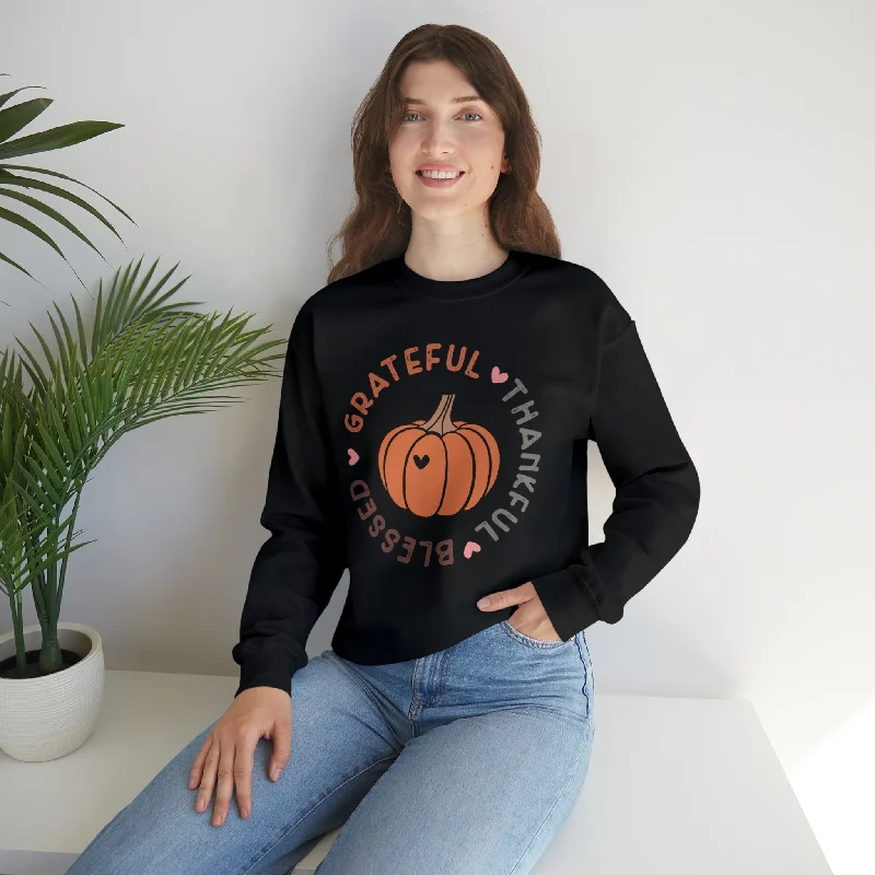 CrewneckstartupGrateful Thankful Blessed | Crewneck Sweatshirt | Thanksgiving Sweatshirt